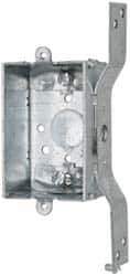 Cooper Crouse-Hinds - 1 Gang, (5) 1/2" Knockouts, Steel Rectangle Switch Box - 3" Overall Height x 2" Overall Width x 1-1/2" Overall Depth - Exact Tool & Supply