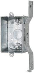 Cooper Crouse-Hinds - 1 Gang, (5) 1/2" Knockouts, Steel Rectangle Switch Box - 3" Overall Height x 2" Overall Width x 1-1/2" Overall Depth - Exact Tool & Supply