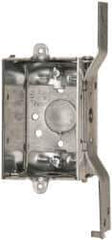 Cooper Crouse-Hinds - 1 Gang, (5) 1/2" Knockouts, Steel Rectangle Switch Box - 3" Overall Height x 2" Overall Width x 2" Overall Depth - Exact Tool & Supply