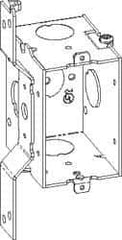 Cooper Crouse-Hinds - 1 Gang, (7) 1/2" Knockouts, Steel Rectangle Switch Box - 3" Overall Height x 2" Overall Width x 2" Overall Depth - Exact Tool & Supply