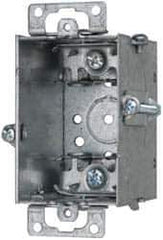 Cooper Crouse-Hinds - 1 Gang, (5) 1/2" Knockouts, Steel Rectangle Switch Box - 3" Overall Height x 2" Overall Width x 2-1/2" Overall Depth - Exact Tool & Supply