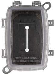 Cooper Crouse-Hinds - Electrical Outlet Box Polycarbonate Weatherproof Cover - Includes Inserts - Exact Tool & Supply