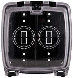 Cooper Crouse-Hinds - Electrical Outlet Box Polycarbonate Weatherproof Cover - Includes Inserts - Exact Tool & Supply