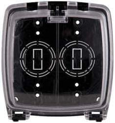 Cooper Crouse-Hinds - Electrical Outlet Box Polycarbonate Weatherproof Cover - Includes Inserts - Exact Tool & Supply