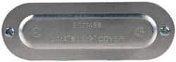 Cooper Crouse-Hinds - 1-1/4" & 1-1/2" Trade, Aluminum Conduit Body Cover Plate - Use with Series 5 Conduit Outlet Bodies - Exact Tool & Supply