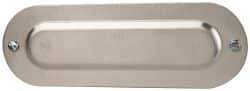 Cooper Crouse-Hinds - 2" Trade, Aluminum Conduit Body Cover Plate - Use with Series 5 Conduit Outlet Bodies - Exact Tool & Supply