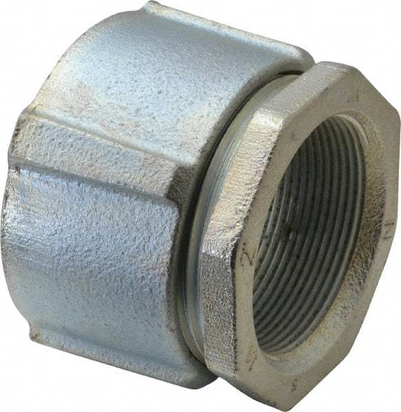 Cooper Crouse-Hinds - 2" Trade, Malleable Iron Threaded Rigid/Intermediate (IMC) Conduit Coupling - Noninsulated - Exact Tool & Supply