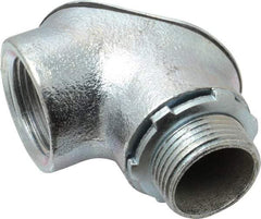 Cooper Crouse-Hinds - 1" Trade, Malleable Iron Threaded Angled Rigid/Intermediate (IMC) Conduit Elbow - Insulated - Exact Tool & Supply