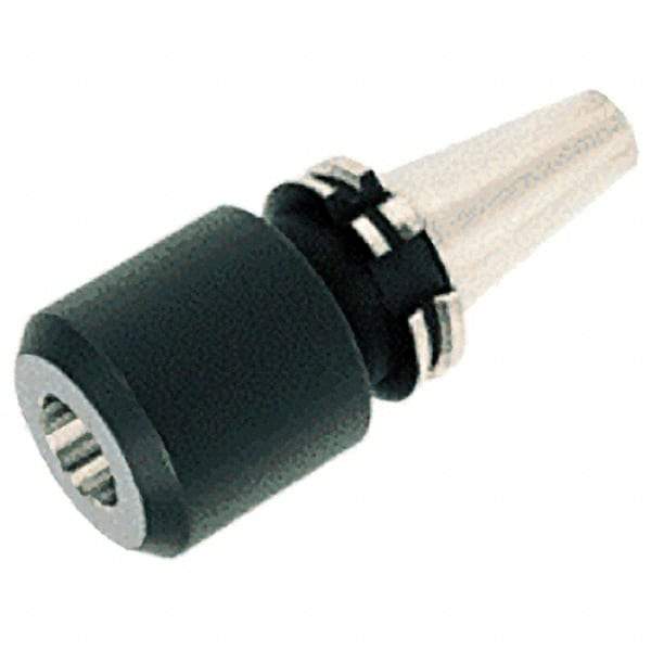 Iscar - DIN69871-50 Taper, 1.5748" Inside Hole Diam, 3-15/16" Projection, Straight Shank with Flat Adapter - 3.5433" Body Diam, Taper Shank, Through Coolant - Exact Tool & Supply