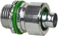 Cooper Crouse-Hinds - 3/8" Trade, Steel Threaded Straight Liquidtight Conduit Connector - Noninsulated - Exact Tool & Supply