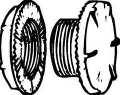 Cooper Crouse-Hinds - 1/2" Trade, Stainless Steel Threaded Rigid/Intermediate (IMC) Conduit Plug - Noninsulated - Exact Tool & Supply