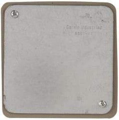 Cooper Crouse-Hinds - Electrical Outlet Box Steel Square Cover - Includes Captive Screw - Exact Tool & Supply