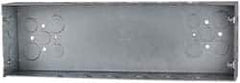 Cooper Crouse-Hinds - 6 Gang, (26) 1, 1/2 & 3/4" Knockouts, Steel Rectangle Outlet Box - 4-1/2" Overall Height x 14-1/16" Overall Width x 2-1/2" Overall Depth - Exact Tool & Supply