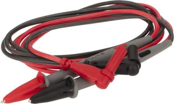 Fluke - Black/Red Electrical Test Equipment Leads - Use with Digital Multimeters - Exact Tool & Supply