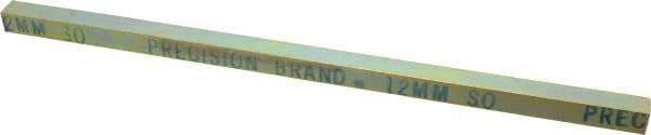 Precision Brand - 12" Long, Gold Dichromate-Plated Key Stock - Medium Carbon Steel - Exact Tool & Supply