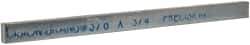 Precision Brand - 12" Long x 3/4" High x 3/8" Wide, Zinc-Plated Key Stock - Low Carbon Steel - Exact Tool & Supply
