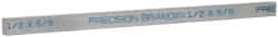 Precision Brand - 12" Long x 5/8" High x 1/2" Wide, Zinc-Plated Key Stock - Low Carbon Steel - Exact Tool & Supply