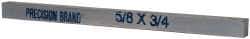 Precision Brand - 12" Long x 3/4" High x 5/8" Wide, Zinc-Plated Key Stock - Low Carbon Steel - Exact Tool & Supply
