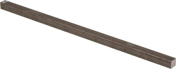 Precision Brand - 12" Long x 7/16" High x 7/16" Wide, Plain Key Stock - Low Carbon Steel - Exact Tool & Supply