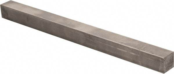 Precision Brand - 12" Long x 7/8" High x 7/8" Wide, Plain Key Stock - Low Carbon Steel - Exact Tool & Supply
