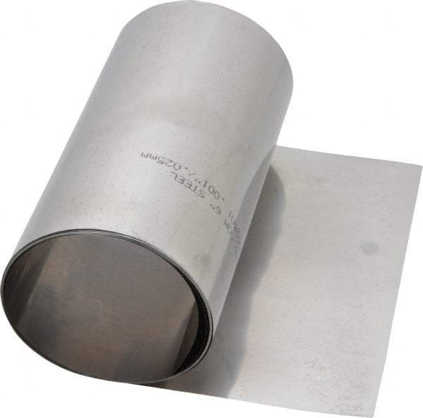 Precision Brand - 15 Ft. Long x 6 Inch Wide x 0.001 Inch Thick, Roll Shim Stock - Steel - Exact Tool & Supply