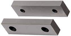 Gibraltar - 8-1/8" Wide x 2-1/2" High x 1" Thick, Flat/No Step Vise Jaw - Soft, Aluminum, Fixed Jaw, Compatible with 8" Vises - Exact Tool & Supply