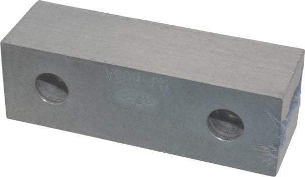 Gibraltar - 6-1/8" Wide x 2" High x 1" Thick, Flat/No Step Vise Jaw - Soft, Aluminum, Fixed Jaw, Compatible with 6" Vises - Exact Tool & Supply