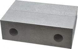 Gibraltar - 6-1/8" Wide x 2" High x 2" Thick, Flat/No Step Vise Jaw - Soft, Aluminum, Fixed Jaw, Compatible with 6" Vises - Exact Tool & Supply