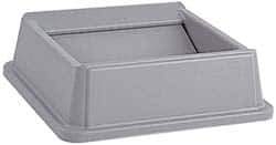 Rubbermaid - Square Lid for Use with 35 & 50 Gal Square Trash Cans - Gray, High-Impact Polystyrene, For Untouchable Trash Cans - Exact Tool & Supply