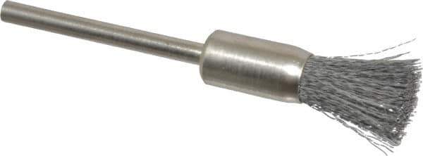 Anderson - 5/16" Brush Diam, Crimped, End Brush - 1/8" Diam Shank, 25,000 Max RPM - Exact Tool & Supply