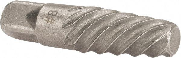 Interstate - Spiral Flute Screw Extractor - #8 Extractor for 1-1/8 to 1-3/8" Screw, 4-3/8" OAL - Exact Tool & Supply