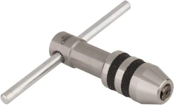 General - #0 to #8 Tap Capacity, T Handle Tap Wrench - 2-1/4" Overall Length - Exact Tool & Supply