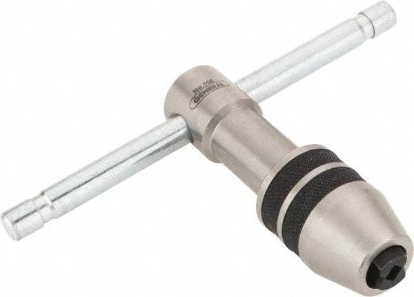 General - 1/4 to 1/2" Tap Capacity, T Handle Tap Wrench - 3-3/4" Overall Length - Exact Tool & Supply