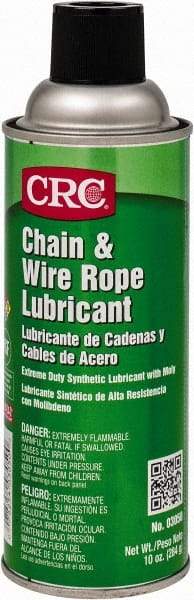 CRC - 16 oz Aerosol High Temperature Chain & Cable Lubricant - Light Amber, 350°F - Exact Tool & Supply