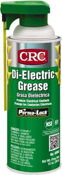 CRC - 16 oz Aerosol Silicone General Purpose Grease - Opaque White, Food Grade, 400°F Max Temp, NLGIG 2, - Exact Tool & Supply