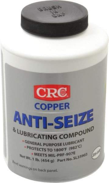 CRC - 16 oz Bottle General Purpose Anti-Seize Lubricant - Copper, -95 to 1,800°F, Bronze, Water Resistant - Exact Tool & Supply