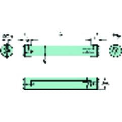 CXS-A22-04-06 Cylindrical Shank With Flat To CoroTurn® XS Double-Ended Adaptor - Exact Tool & Supply