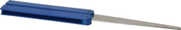 DMT - 9-1/2" OAL Coarse Flat Sharpener Diamond File - 3/4" Wide x 1/16" Thick, 4 LOC, Blue, 325 Grit - Exact Tool & Supply