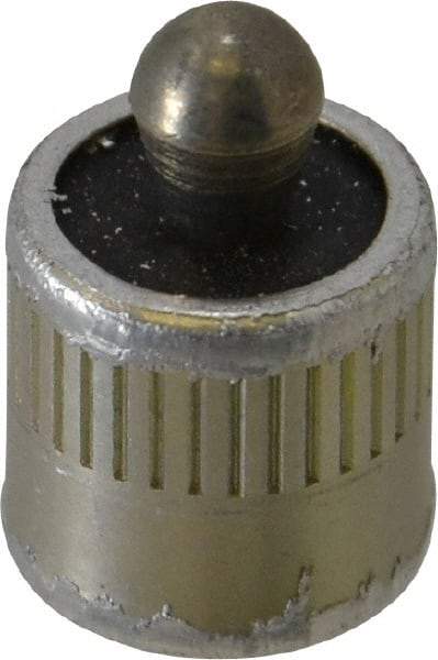 Vlier - 7/16" Body Diam, 0.45" Body Length, 0.2" Nose Diam, 0.24" Nose Length, Spring Locating Pin - 4.5 Lb Final End Force, Aluminum Body, Alloy Steel Nose - Exact Tool & Supply