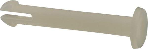 Made in USA - 0.12" Hole Diam, 7/8" OAL, Split Shank, Nylon Panel Rivet - 0.832" Length Under Head, 3/4" Material Thickness, 15/64" Head Diam - Exact Tool & Supply