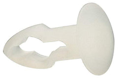 Made in USA - 5/32" Hole Diam, Keyhole Shank, Nylon Panel Rivet - 7/32" Material Thickness, 5/16" Head Diam - Exact Tool & Supply
