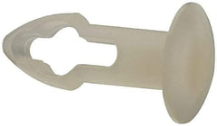 Made in USA - 5/32" Hole Diam, Keyhole Shank, Nylon Panel Rivet - 9/32" Material Thickness, 5/16" Head Diam - Exact Tool & Supply