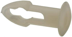 Made in USA - 3/16" Hole Diam, Keyhole Shank, Nylon Panel Rivet - 5/16" Material Thickness, 5/16" Head Diam - Exact Tool & Supply