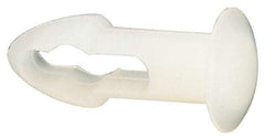 Made in USA - 3/16" Hole Diam, Keyhole Shank, Nylon Panel Rivet - 11/32" Material Thickness, 5/16" Head Diam - Exact Tool & Supply