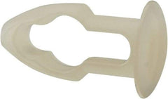 Made in USA - 7/32" Hole Diam, Keyhole Shank, Nylon Panel Rivet - 7/32" Material Thickness, 11/32" Head Diam - Exact Tool & Supply