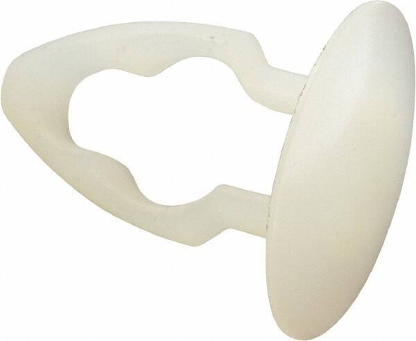 Made in USA - 1/4" to 1/4" Hole Diam, Keyhole Shank, Nylon Panel Rivet - 5/32" Material Thickness, 1/2" Head Diam - Exact Tool & Supply