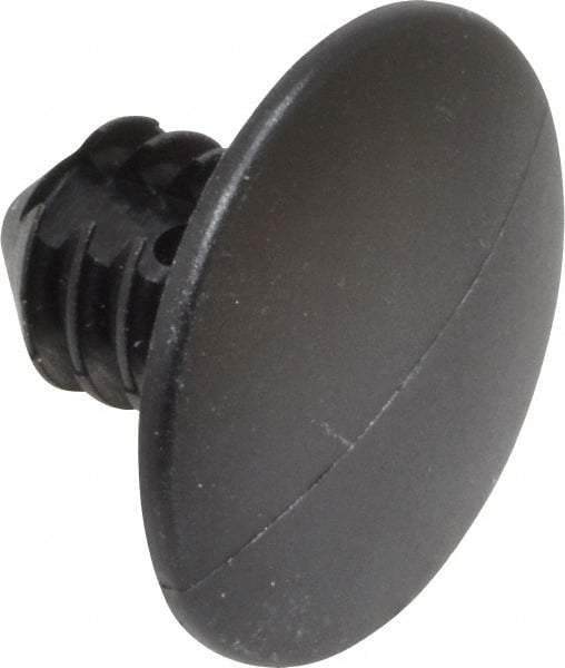 Made in USA - 1/4" to 1/4" Hole Diam, Ratchet Shank, Nylon Panel Rivet - 0.425" Length Under Head, 0.02" to 0.218" Material Thickness, 0.72" Head Diam - Exact Tool & Supply
