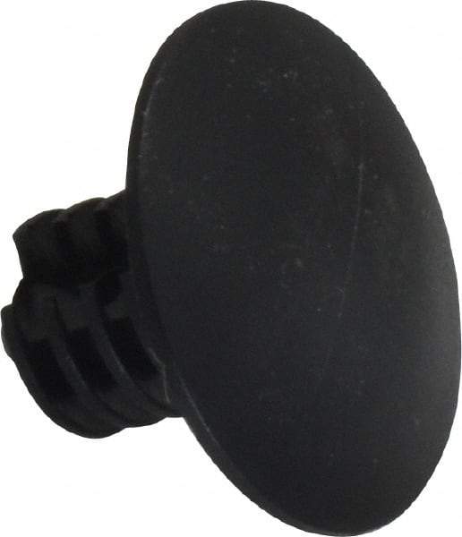Made in USA - 1/4" to 1/4" Hole Diam, Ratchet Shank, Nylon Panel Rivet - 7/16" Length Under Head, 0.105" to 0.3" Material Thickness, 0.7" Head Diam - Exact Tool & Supply