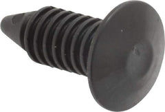 Made in USA - 9/32" Hole Diam, Ratchet Shank, Nylon Panel Rivet - 0.891" Length Under Head, 1/12" to 1/2" Material Thickness, 5/8" Head Diam - Exact Tool & Supply
