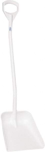 Vikan - 14-3/4" High Square Plastic Shovel - 39" Long D-Grip Handle - Exact Tool & Supply